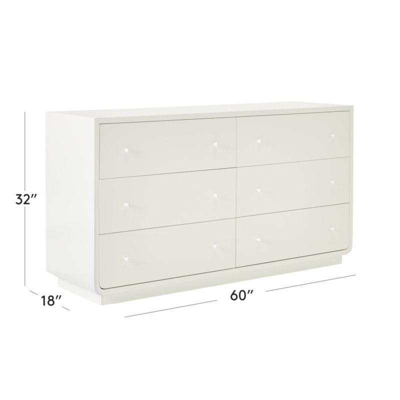 Cb2 white store lacquer dresser