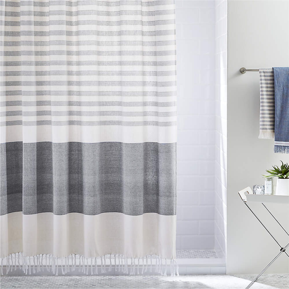 Karla Cement Shower Curtain 72, Turkish Towel Shower Curtain
