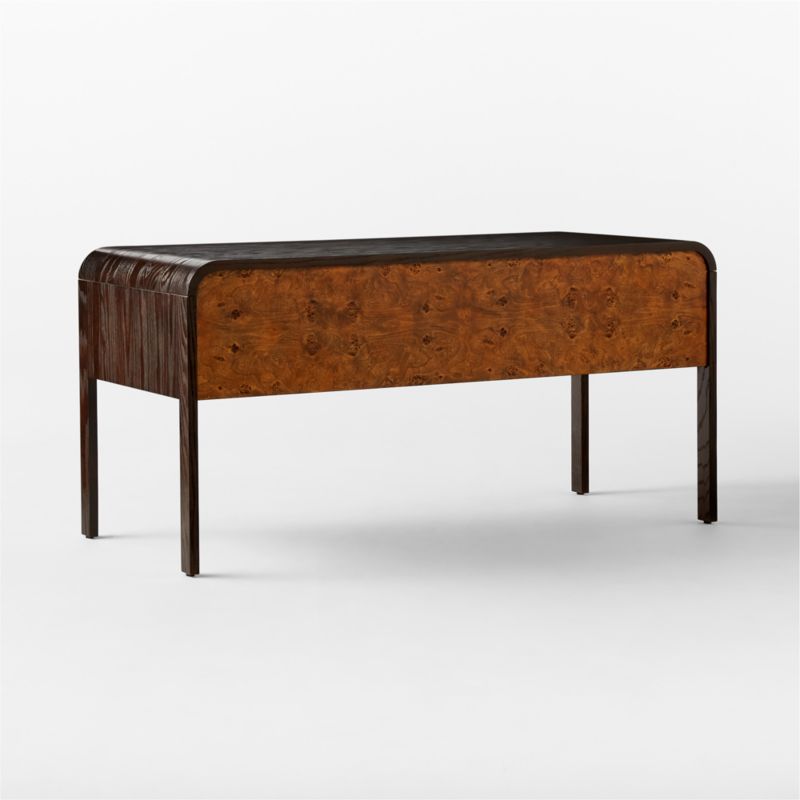 Kasen Burl Wood Executive Desk | CB2