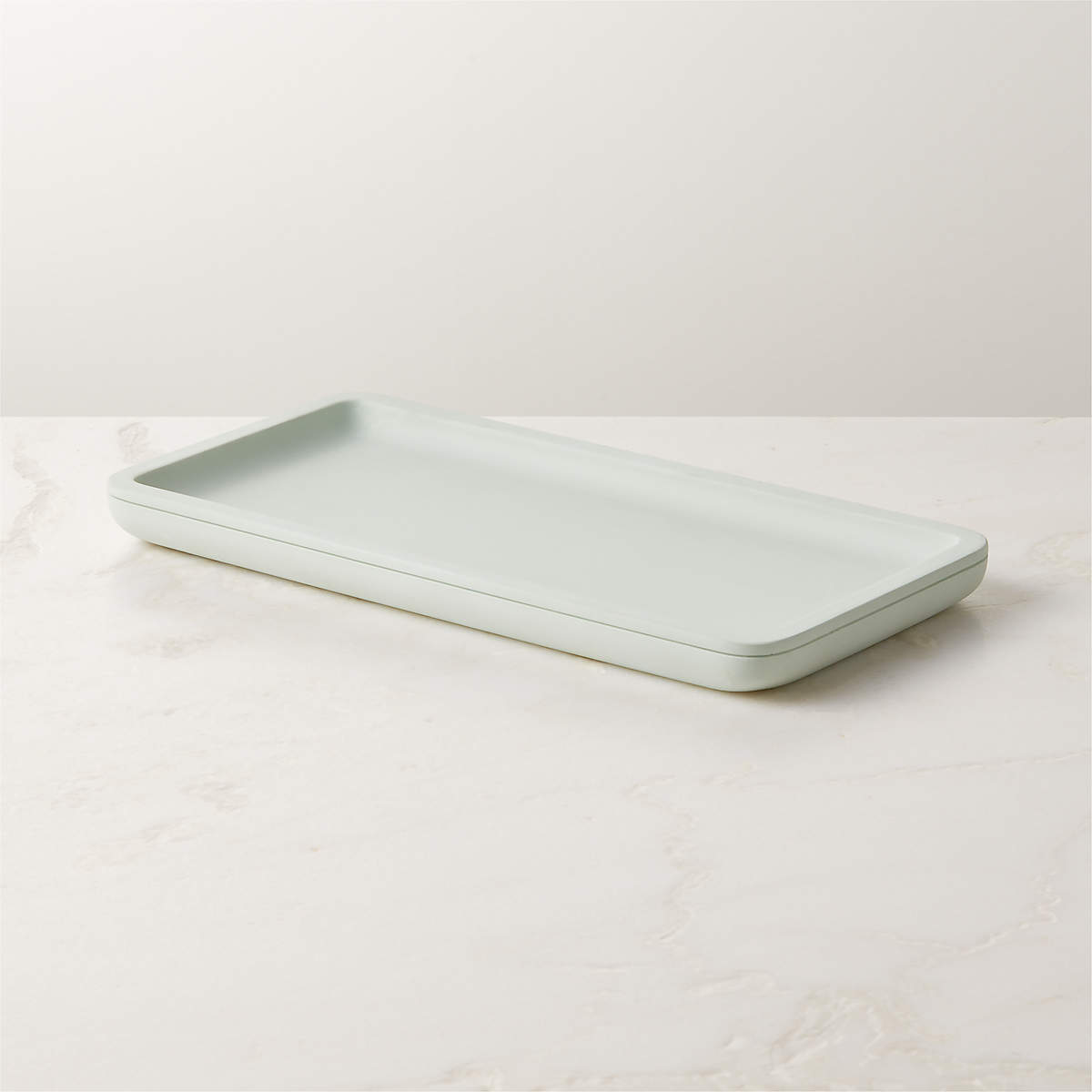 Kasten Aqua Blue Vanity Tray + Reviews CB2 Canada