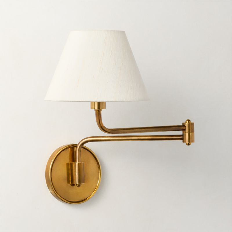 Katya Ivory Silk Articulating Wall Sconce - image 3 of 5
