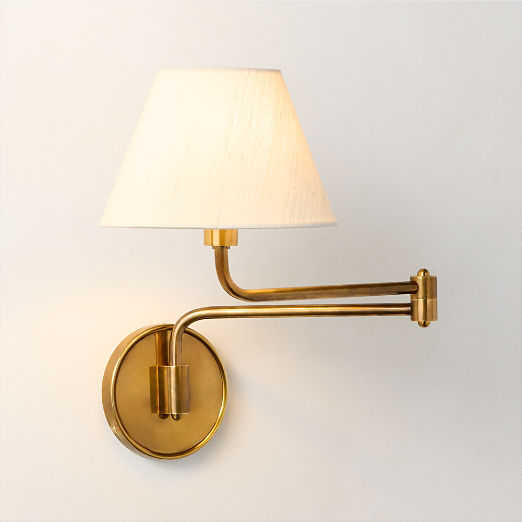 Katya Ivory Silk Articulating Wall Sconce