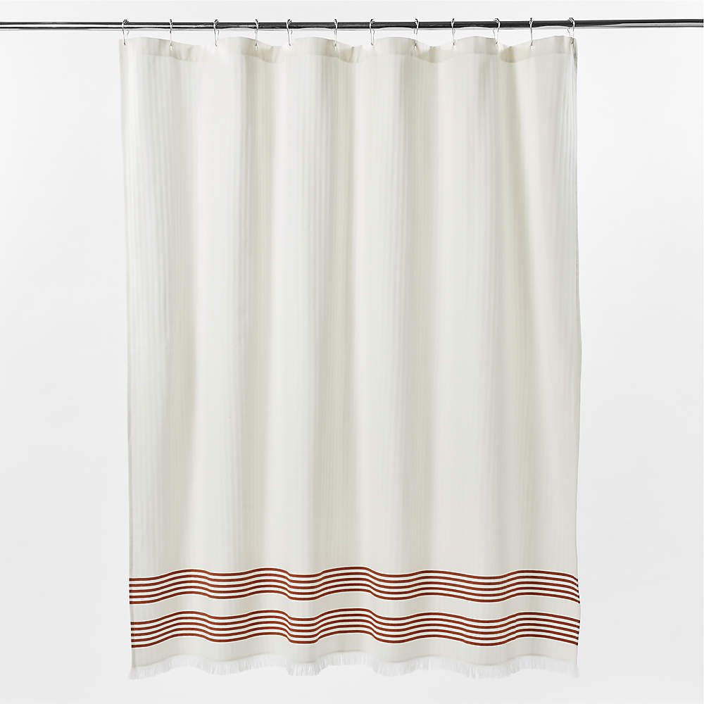 Kamilla Organic Cotton Dark Terracotta Shower Curtain 72 + Reviews