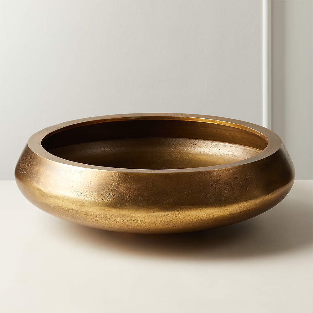 Brass Bowl Set on Trolley for Table decor