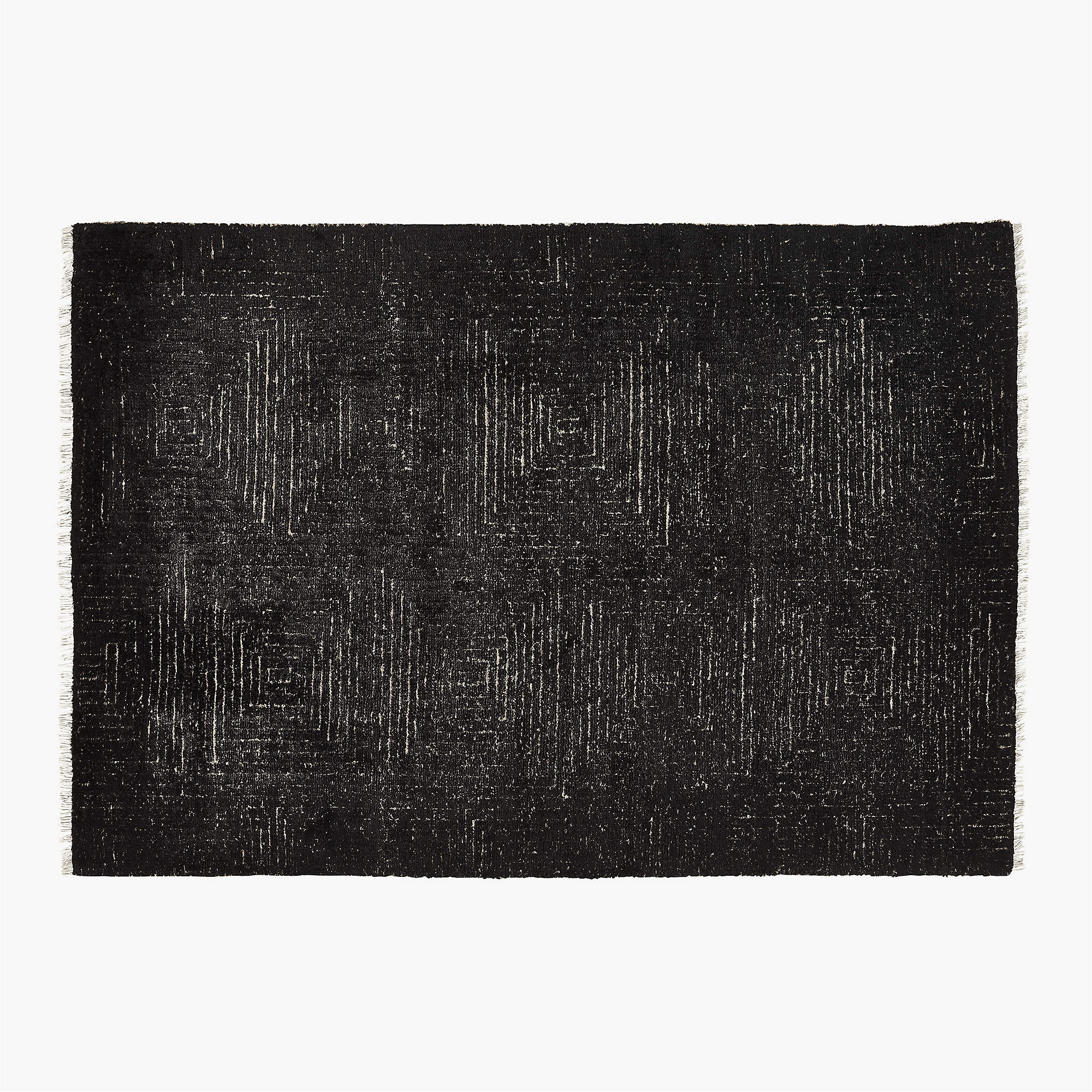 Keen HandKnotted Viscose Black Area Rug 6'x9' + Reviews CB2 Canada
