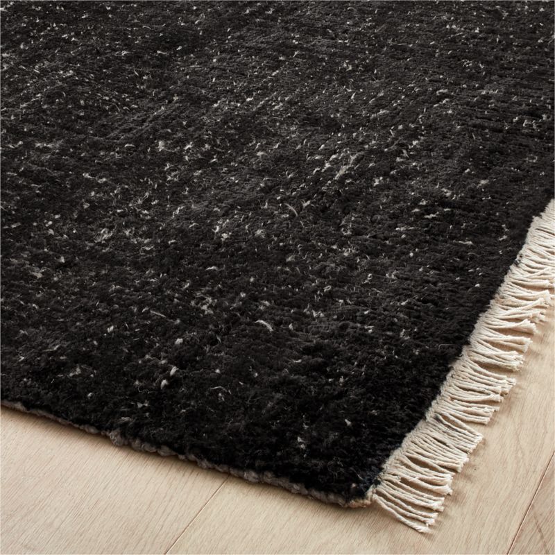 Keen Hand-Knotted Black Viscose Area Rug 9'x12' - image 3 of 9