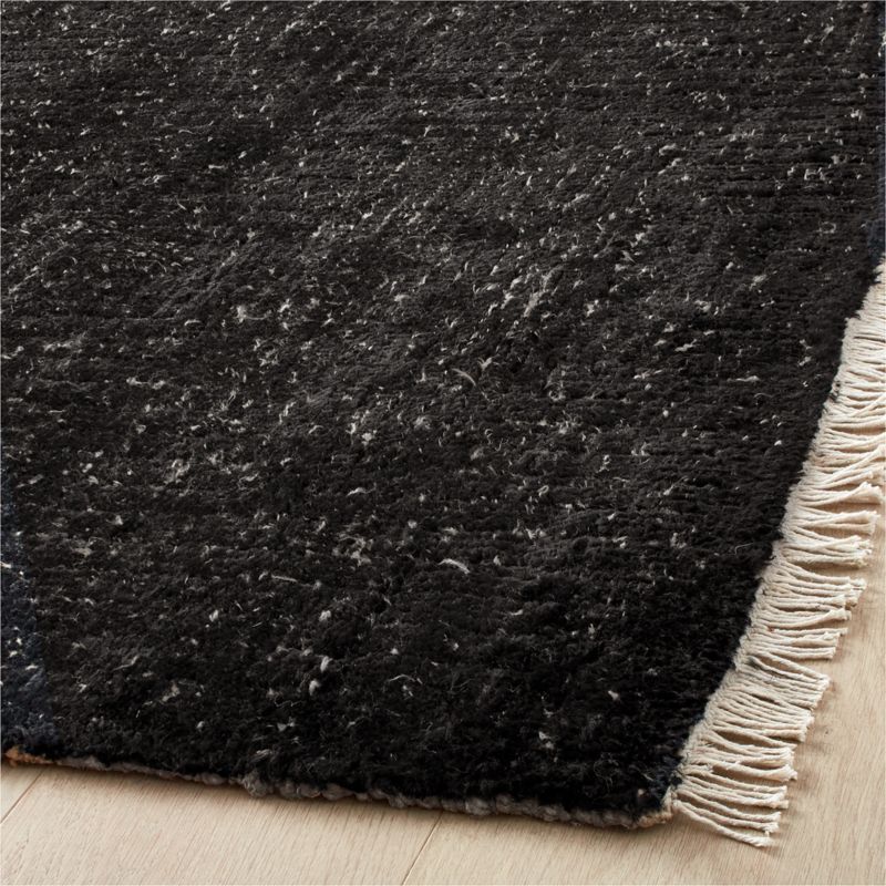 Keen Hand-Knotted Black Viscose Area Rug 10'x14' - image 2 of 13