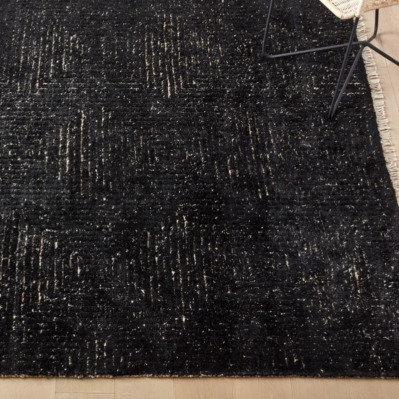 Keen Hand-Knotted Black Viscose Area Rug 10'x14' - image 8 of 13