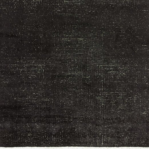 Keen Hand-Knotted Black Viscose Rug Swatch 12"x12"