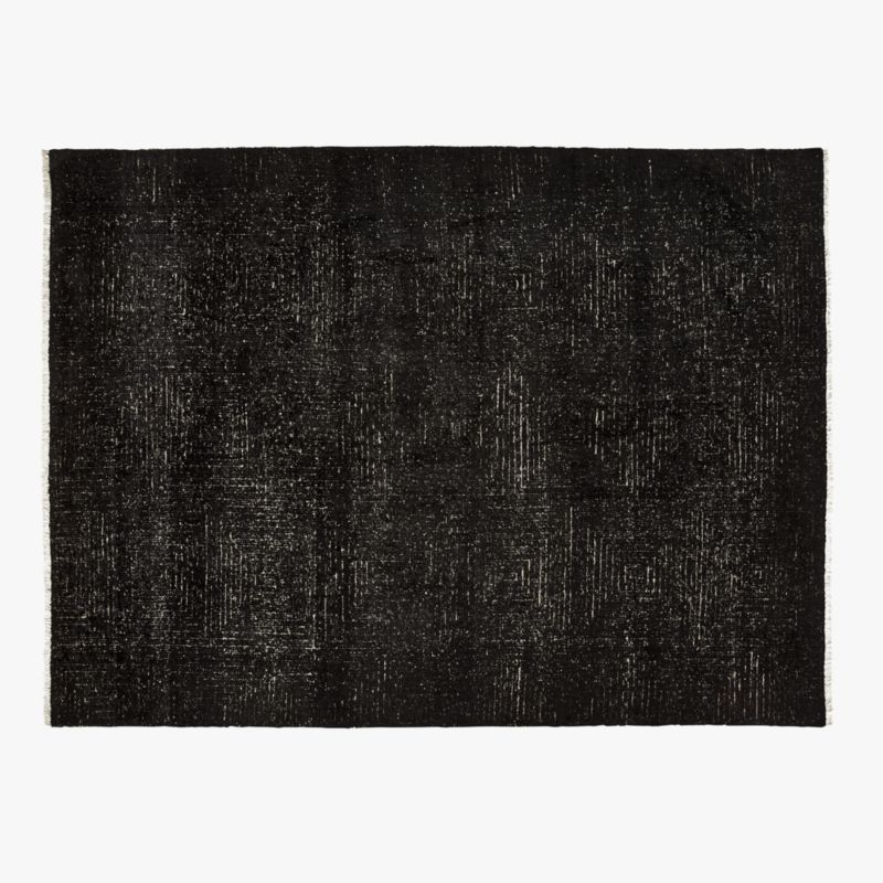 Keen Hand-Knotted Black Viscose Area Rug 9'x12' - image 0 of 9