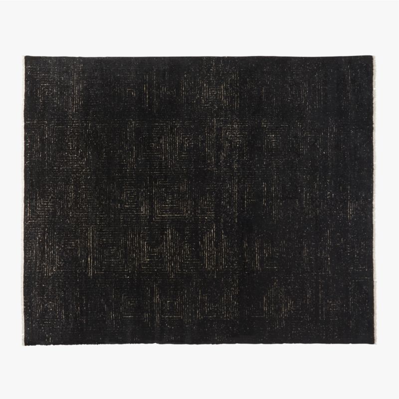 Keen Hand-Knotted Black Viscose Area Rug 12'x15' - image 0 of 9