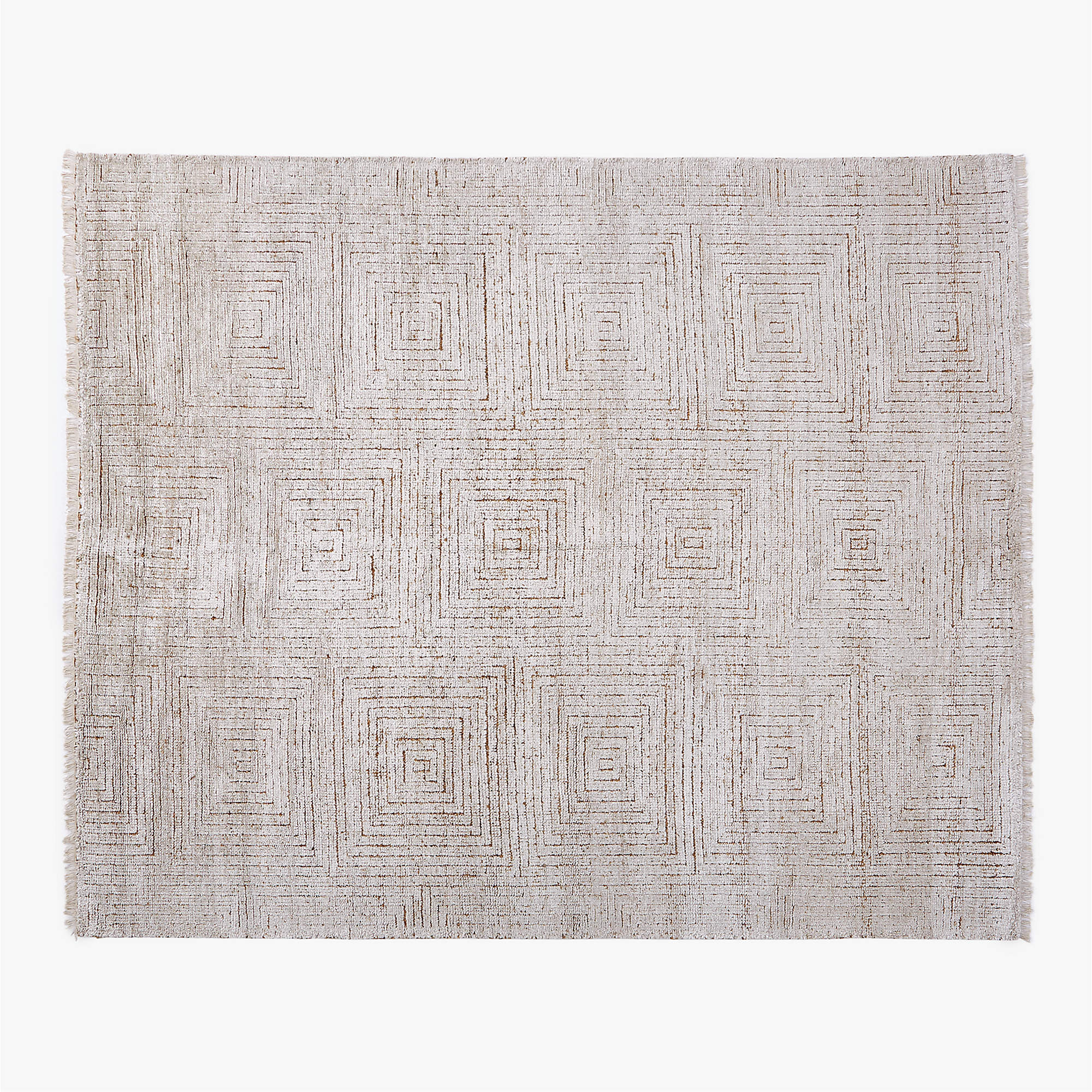 Keen Handknotted Viscose Silver Area Rug 8'x10' + Reviews CB2