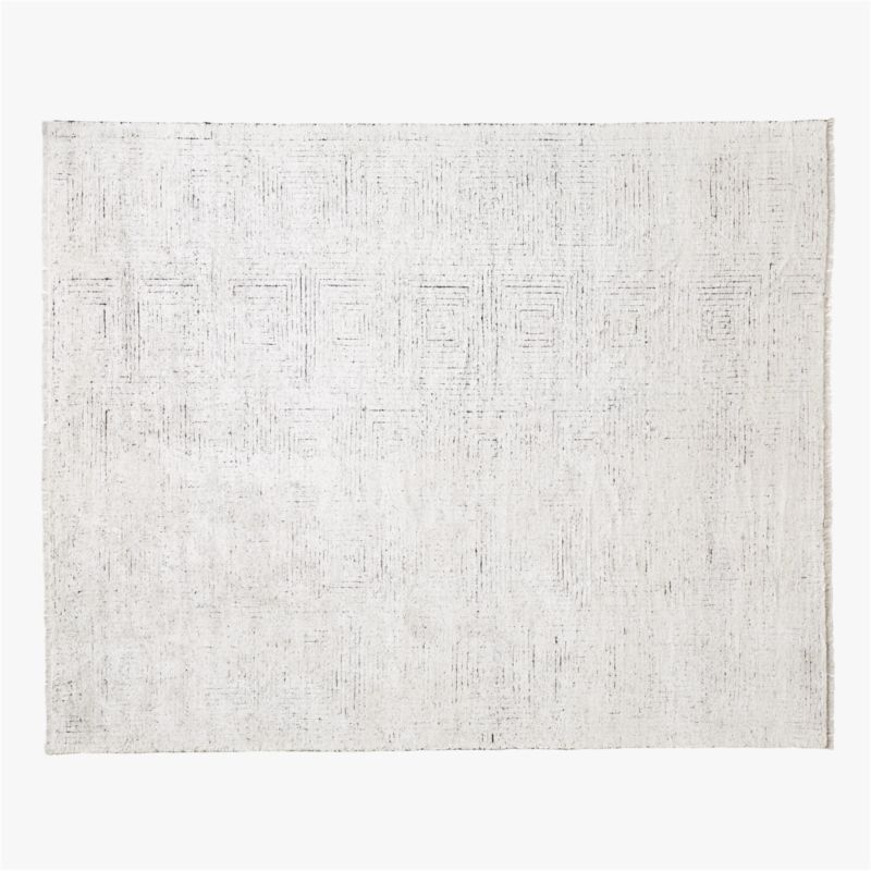 Keen Hand-Knotted White Viscose Area Rug 12'x15' - image 0 of 7