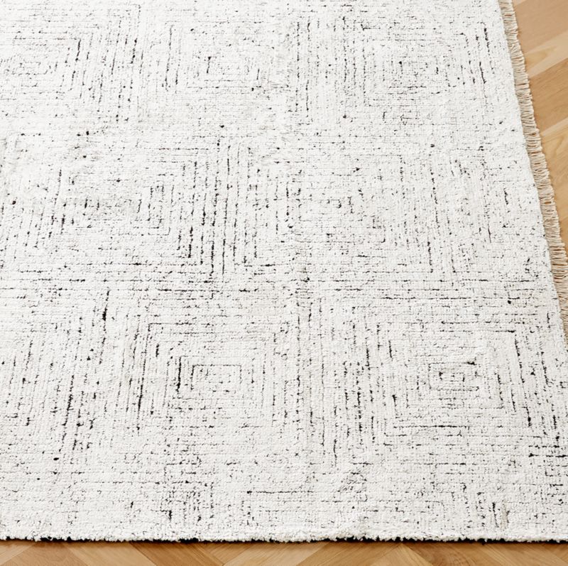 Keen Hand-Knotted White Viscose Area Rug 8'x10' - image 6 of 11