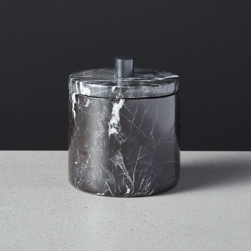 View Keep It Neutral Marble Sugar Bowl with Lid by Jennifer Fisher details