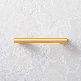 6 Nicolo Knurled Unlacquered Brass Handle