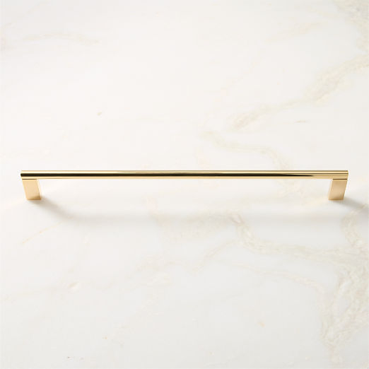 Kela Unlacquered Brass Cabinet Handle 12"