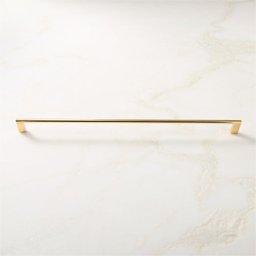 Kela Unlacquered Brass Cabinet Handle 18''