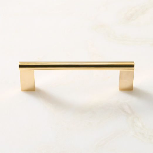 Kela Unlacquered Brass Cabinet Handle 4"