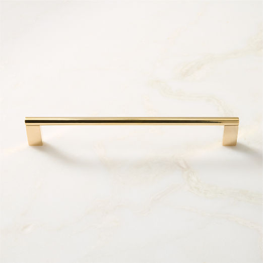Kela Unlacquered Brass Cabinet Handle 8"