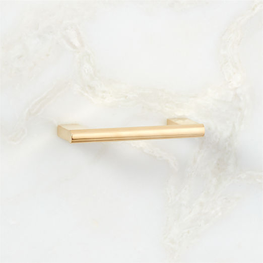 Kela Unlacquered Brass Cabinet Handle 3"