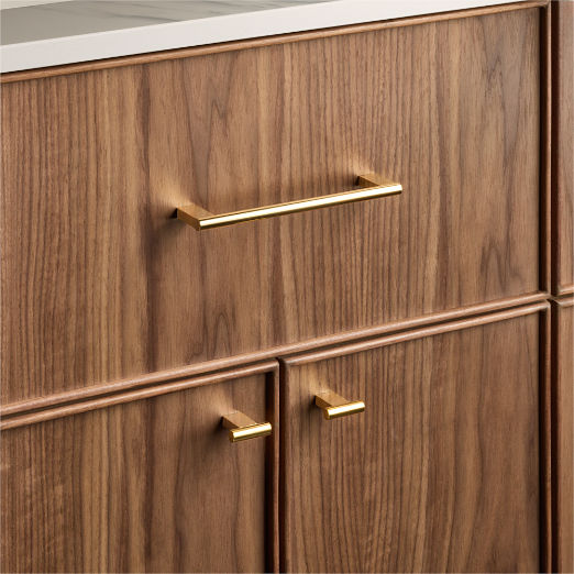 Kela Unlacquered Brass Cabinet Handles