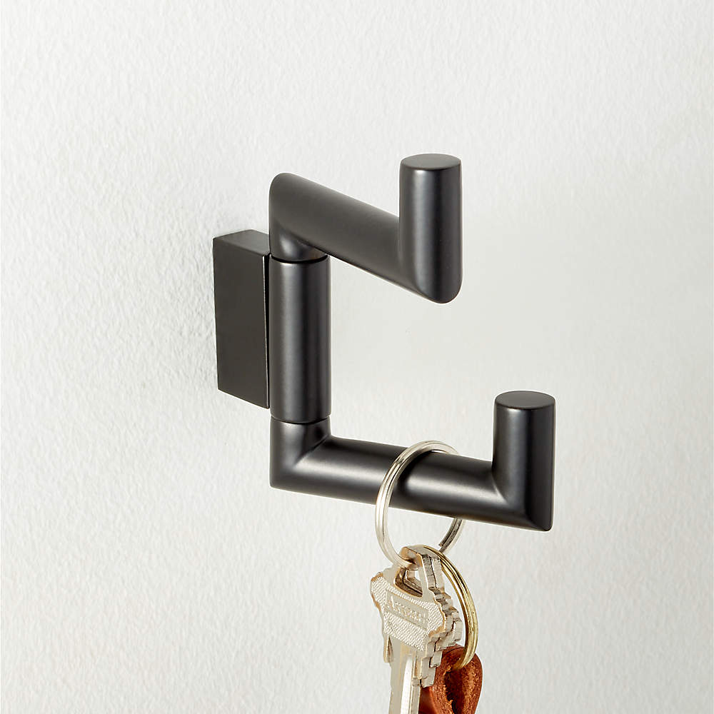 Solid Polished Brass 3 Prong Wall Mounted Swivel Hook Coat Hook