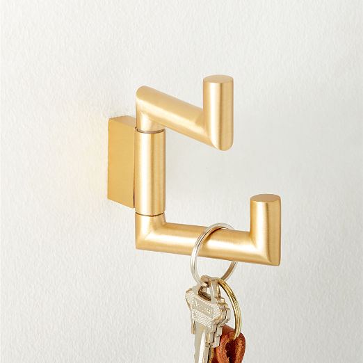 Kela Brushed Brass Swivel Hook