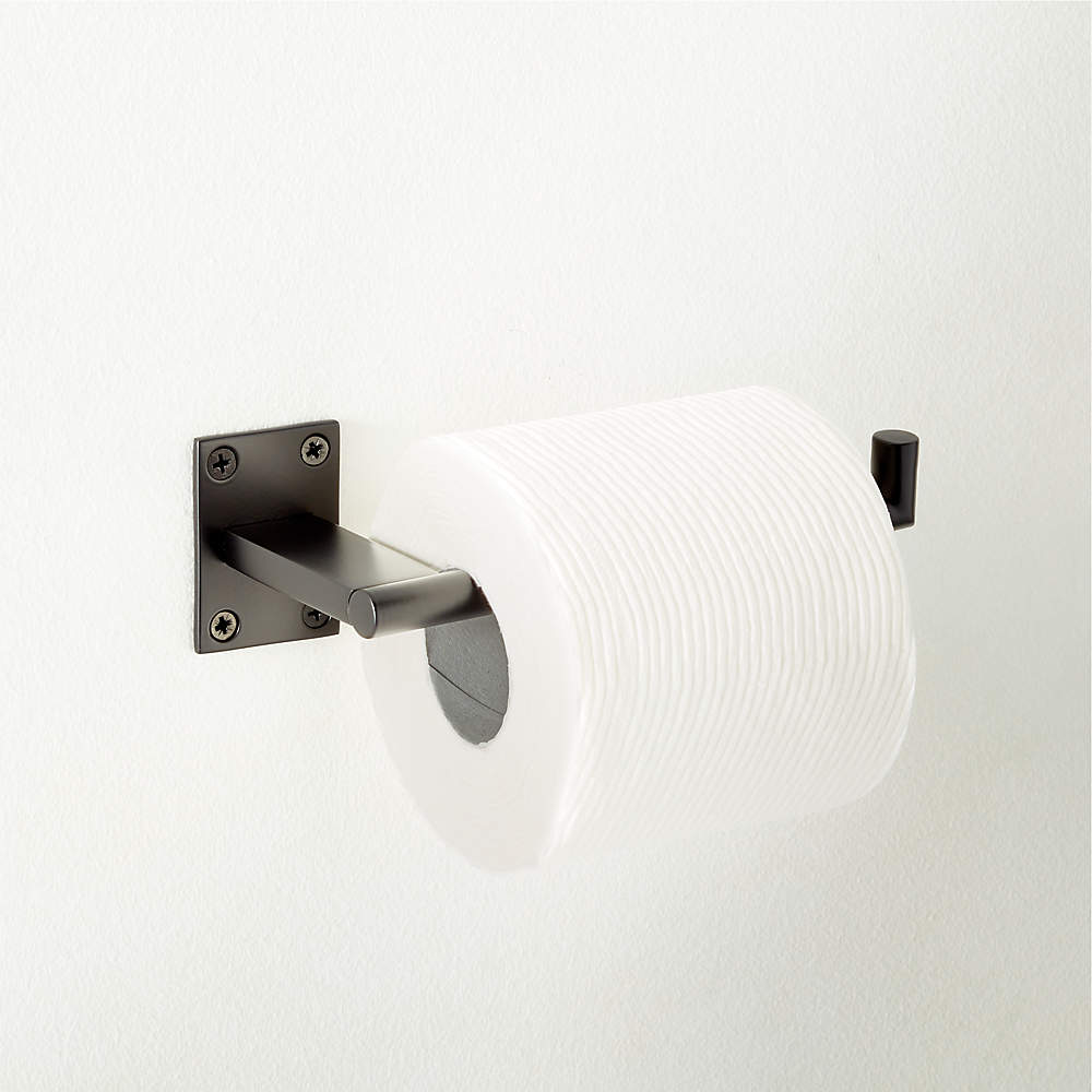 Kela Black Wall Mounted Toilet Paper Holder Reviews CB2 Canada