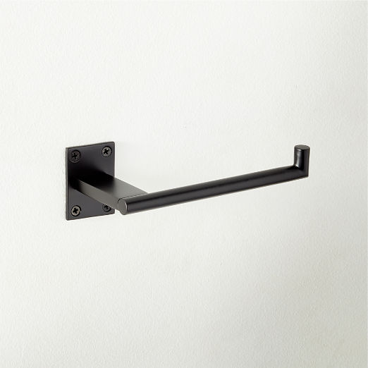 Kela Black Wall-Mounted Toilet Paper Holder