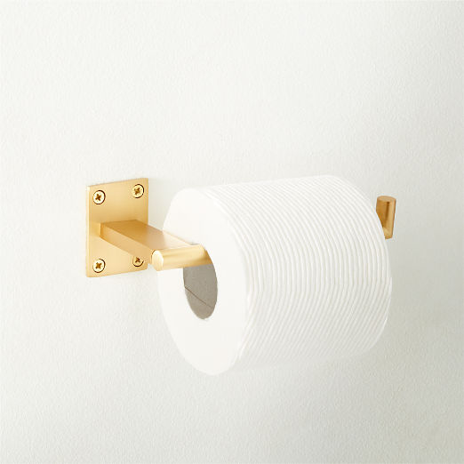 Kela Brushed Brass Wall-Mounted Toilet Paper Holder