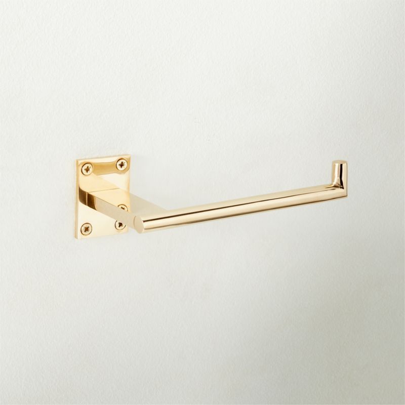 Hex Brass Wall Mounted Toilet Paper Holder + Reviews