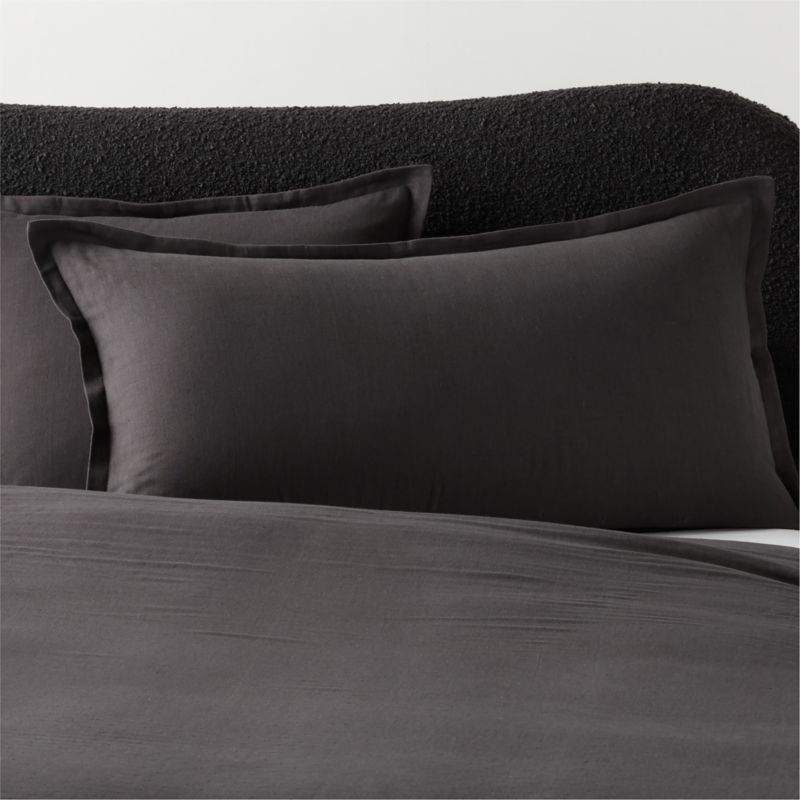 Charcoal gray euro shams best sale