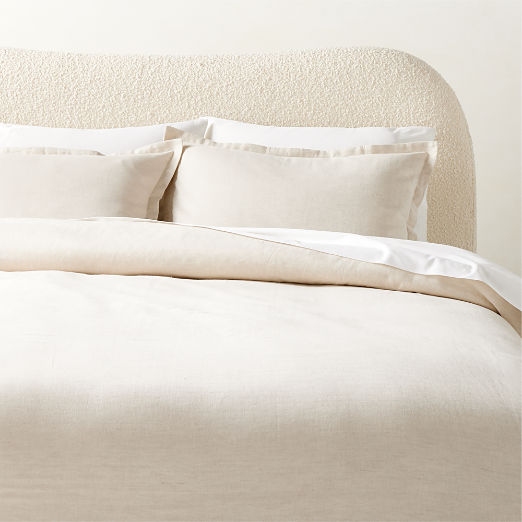 Kellen Organic Cotton-Blend Beige Standard Pillow Shams Set of 2