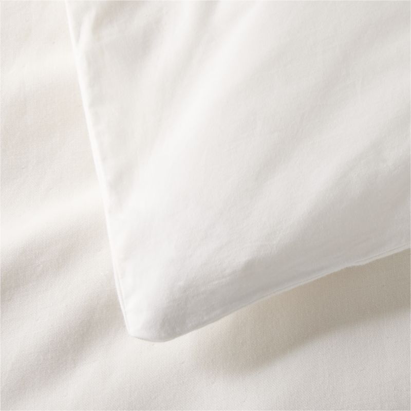 Kellen Organic Cotton-Blend White Standard Pillow Shams Set of 2 - image 3 of 4