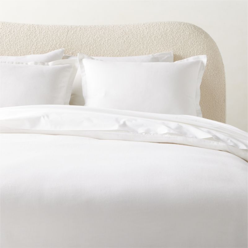 Kellen Organic Cotton-Blend White Standard Pillow Shams Set of 2 - image 2 of 4