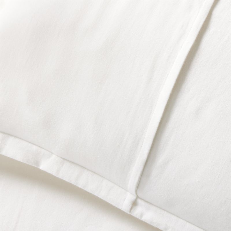 Kellen Organic Cotton-Blend White Standard Pillow Shams Set of 2 - image 1 of 4