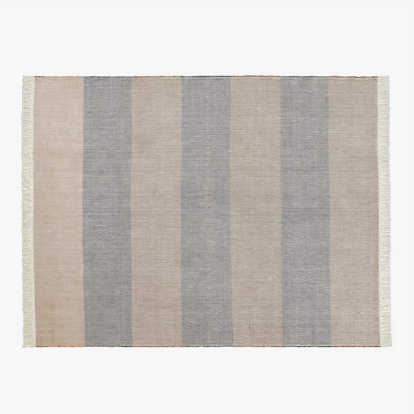 Kelso Brown And Blue Stripe Indoor, Pottery Barn Rug Pad 9 X 12