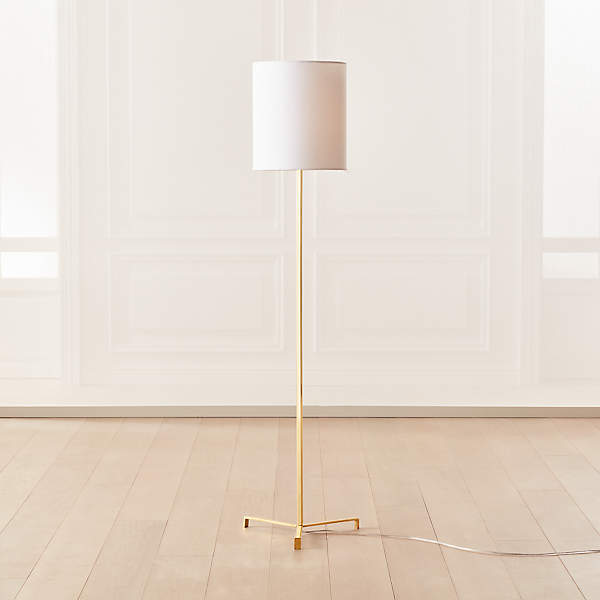 Kendo Polished Brass Floor Lamp With, Tmm Floor Lamp