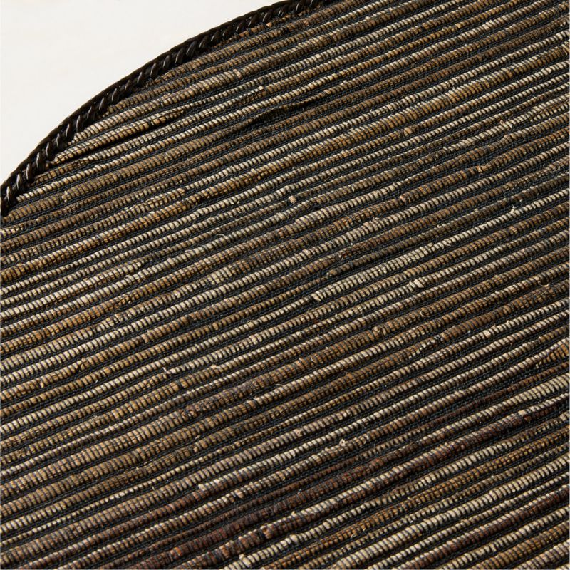 Kenith Black Round Woven Placemat - image 2 of 3