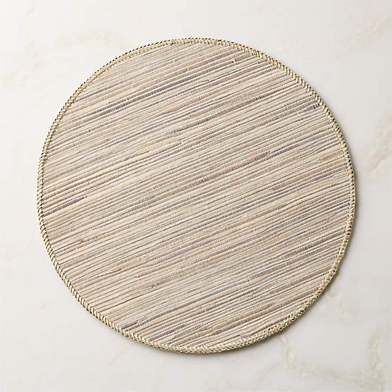 Kenith Light Brown Round Woven Placemat