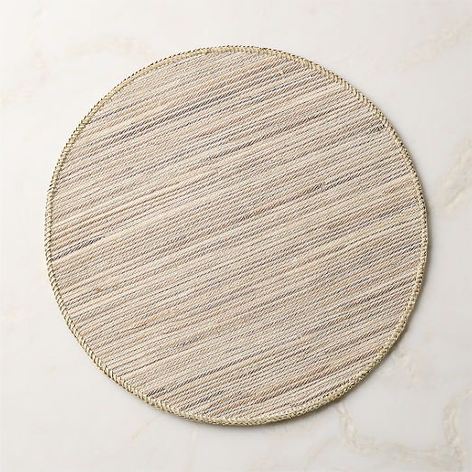 Kenith Light Brown Round Woven Placemat