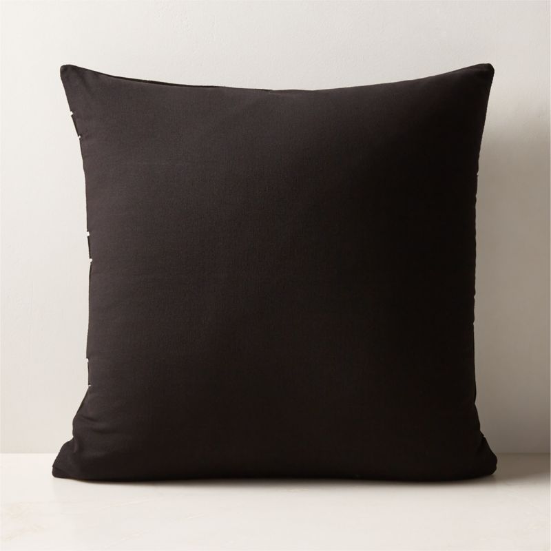 Keene Black Suede Throw Pillow with Feather-Down Insert 20'' - image 1 of 3