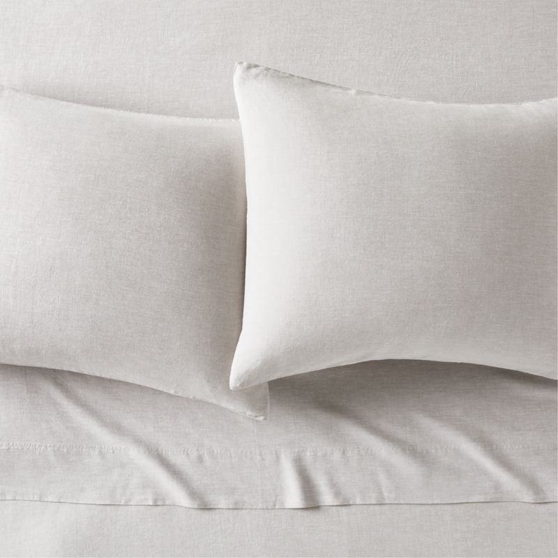 Keyne TENCEL™ Lyocell Linen-Blend White Full/Queen Duvet Cover