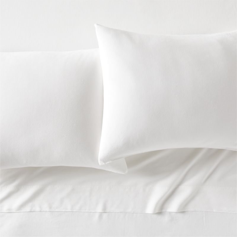 Keyne TENCEL™ Lyocell Linen-Blend White King Pillowcases Set of 2 - image 1 of 3