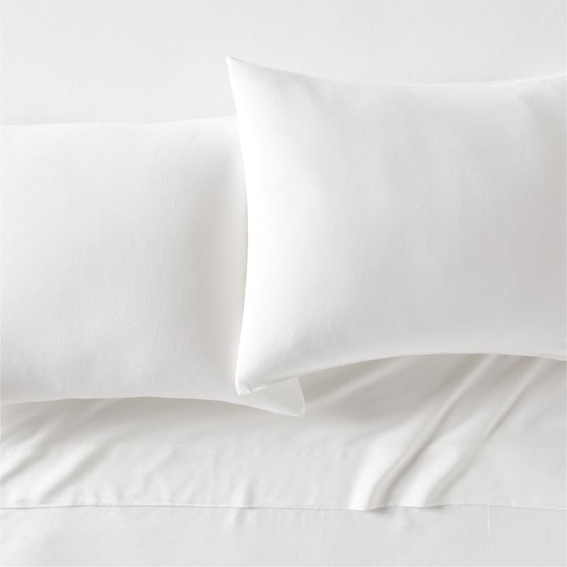 View Keyne TENCEL™ Lyocell Linen-Blend White King Sheet Set details