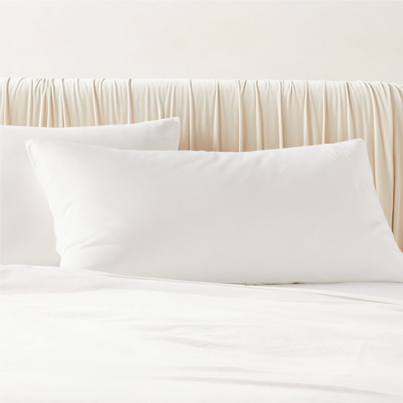 View Keyne TENCEL™ Lyocell Linen-Blend White King Pillow Shams Set of 2 details