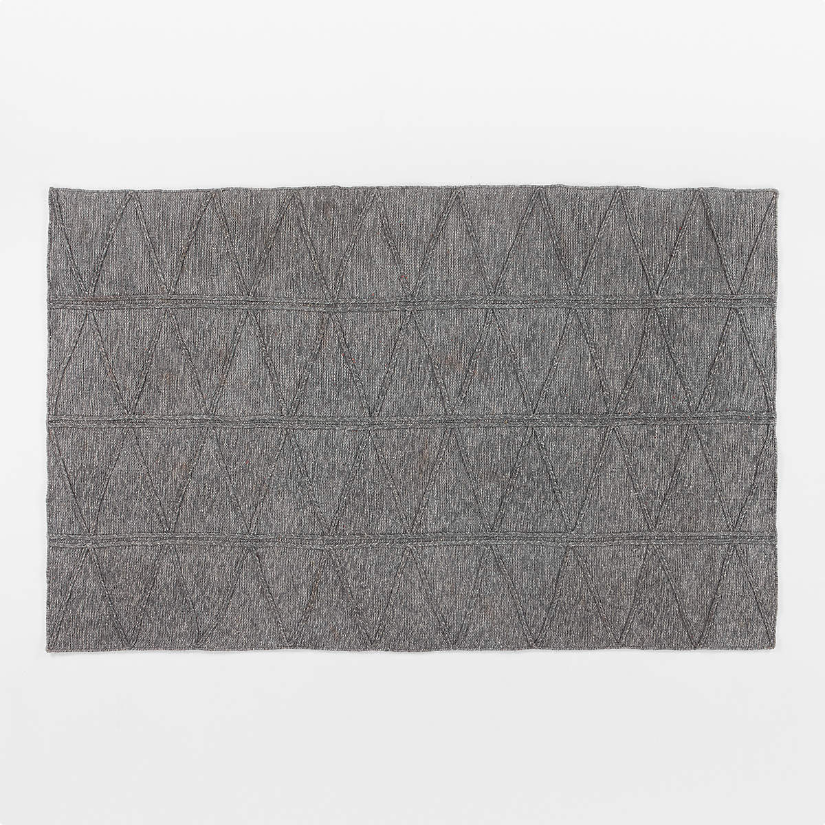 Kian Grey Jacquard Indoor/Outdoor Area Rug 5'x8' + Reviews | CB2