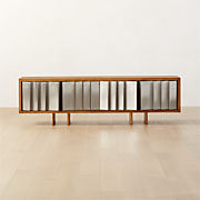 Bishop 72" Black Ebonized Oak Wood Credenza by Lawson-Fenning