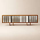 Kibo 83" Steel and Oak Wood Media Console by Kravitz Design